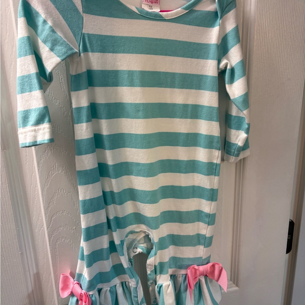 Striped Blue and White Kids Bodysuit